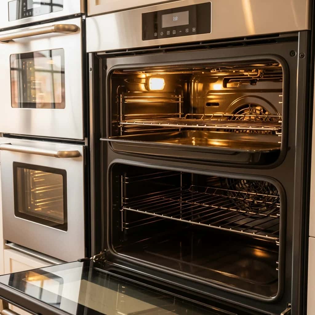 Oven after MINT professional cleaning — sparkling clean result